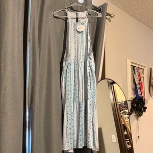 Haptics by Holly Harper Light Blue Patterned Sundress